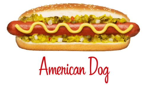 American Dog hotdog